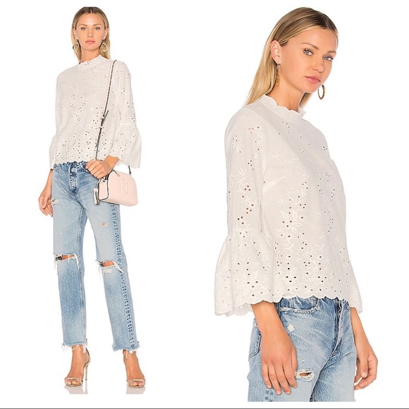 Ulla Johnson Tops - Ulla Johnson Grace Eyelet Bell Sleeve Top